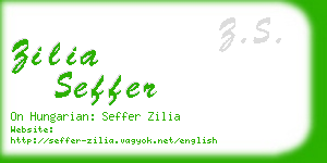 zilia seffer business card